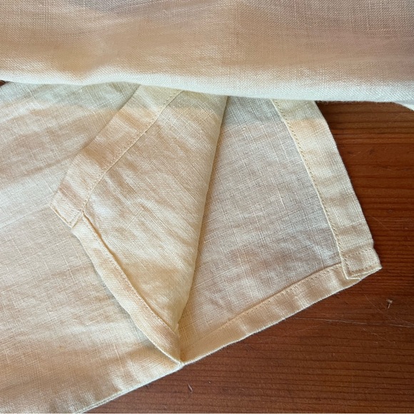 Tera Bora designer linen top. Butter stick yellow. Open lower back. Size S. - Picture 8 of 10